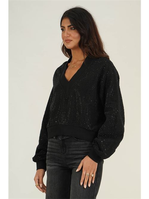 Felpa Callion con crystalli Twenty Fourhaitch | CALLIONNERO
